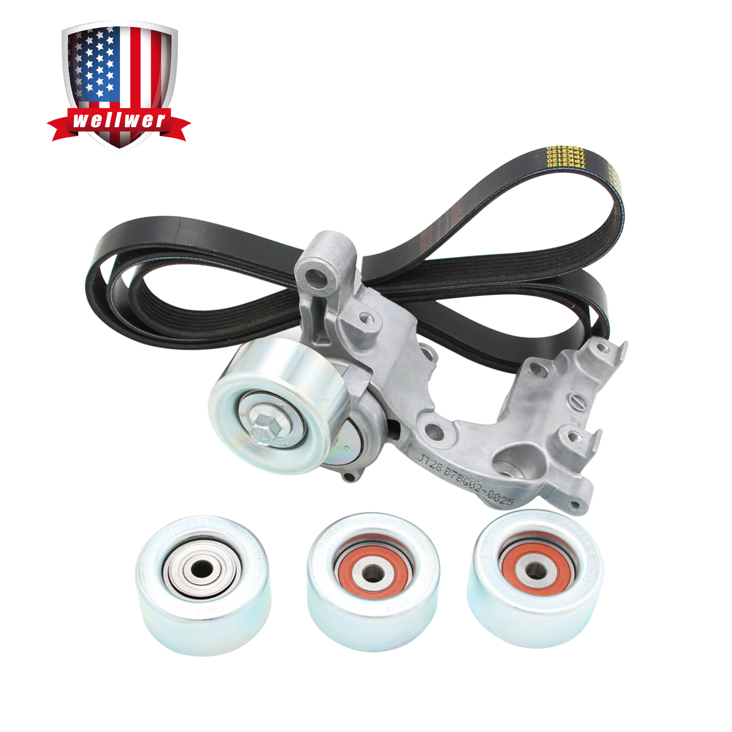 Drive Belt Tensioner & Idler Pulley Kit Fit for 20052012 Toyota Tundra
